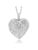 Locket Pendant Necklace Charm 1.5\” Engraved Flowers Heart Shape